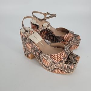 Dolce Vita snake print chunky platform sandals size 9.5